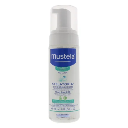 Șampon spumant pentru scalp sensibil și ten atopic la bebeluși, Stelatopia Foam Shampoo, Mustela, 150 ml