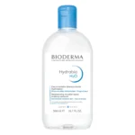 Flacon transparent de apă micelară Bioderma Hydrabio H2O de 500 ml, cu capac albastru