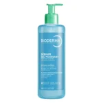 Flacon albastru cu pompă verde, Bioderma Sebium Gel spumant, 400 ml