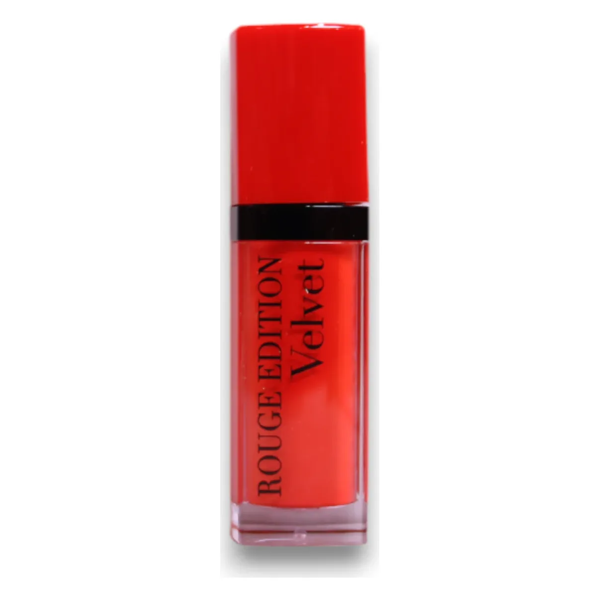 Ruj lichid Bourjois Rouge Edition Velvet 20 Poppy days 7,7 ml Flacon închis de ruj lichid Bourjois Rouge Edition Velvet, cu capac roșu și corp transparent