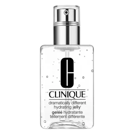 Flacon transparent cu pompiță al gelului Clinique Dramatically Different Hydrating Jelly de 125 ml
