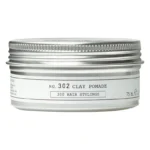 Borcan din aluminiu Depot No. 302 Clay Pomade de 75 ml, cu capac argintiu striat