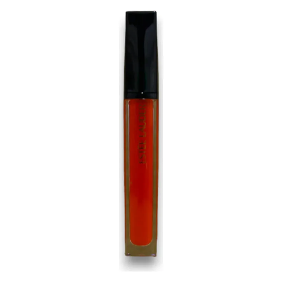 Luciu de buze Estée Lauder Kissable Lip Shine 106 Tempt & Tease 5,8 ml Flacon de luciu de buze Estée Lauder Pure Color Envy, produs roșu, capac negru