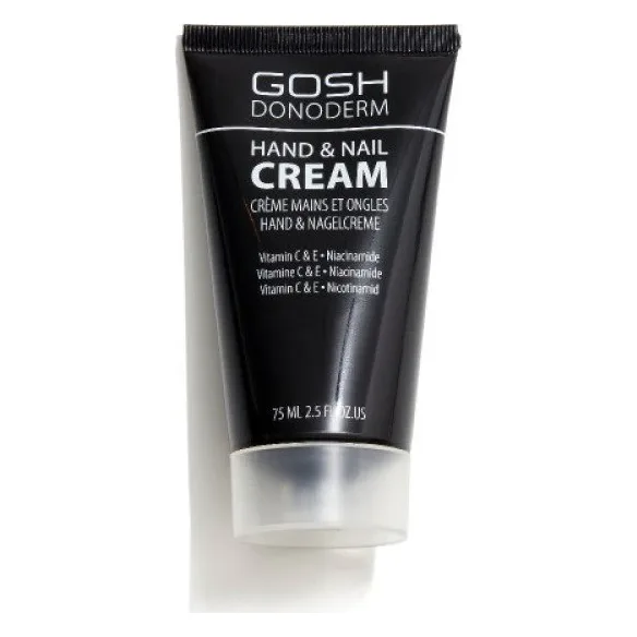 Cremă de mâini și unghii Gosh Donoderm 75 ml Tub negru Gosh Donoderm Hand and Nail Cream de 75 ml, cu capac transparent