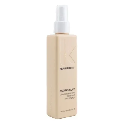 Flacon bej cu pulverizator alb Kevin Murphy Staying.Alive, tratament leave-in de 150 ml