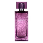 Flacon dreptunghiular din sticlă violet, apă de parfum Lalique Amethyst, cu capac mov