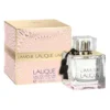 Cutie roz cu decor auriu L'Amour Lalique, alături de flaconul de 100 ml