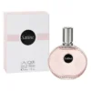Cutie albă Lalique Satine lângă flaconul roz de 30 ml, cu eticheta Eau de Parfum