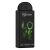 Flacon negru dreptunghiular Lattafa Affection de 100 ml, cu inscripția LOVE din frunze verzi