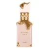 Flacon roz pal de apă de parfum Eclaire Lattafa, cu capac și accente aurii