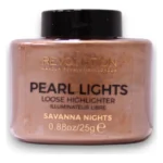Pudră iluminatoare liberă Makeup Revolution Pearl Lights, Nopți în Savannah, 25 g - Machiaj față