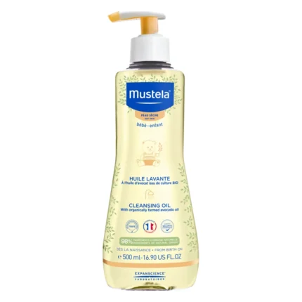 Ulei de duș hrănitor pentru piele uscată cu extract de avocado, Cleansing Oil, Mustela, 500 ml