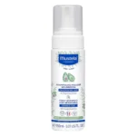 Flacon alb cu pompiță de șampon spumă Mustela pentru nou-născuți, 150 ml