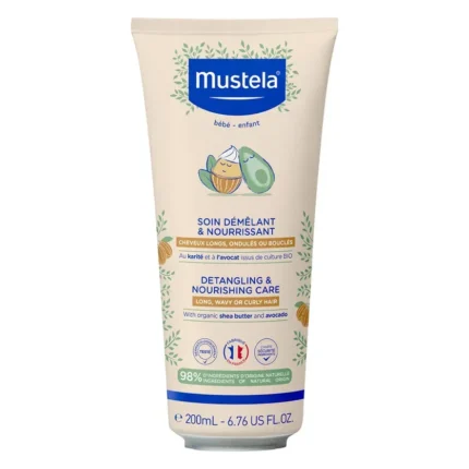 Flacon de balsam nutritiv Mustela cu unt de shea pentru păr creț, 200 ml