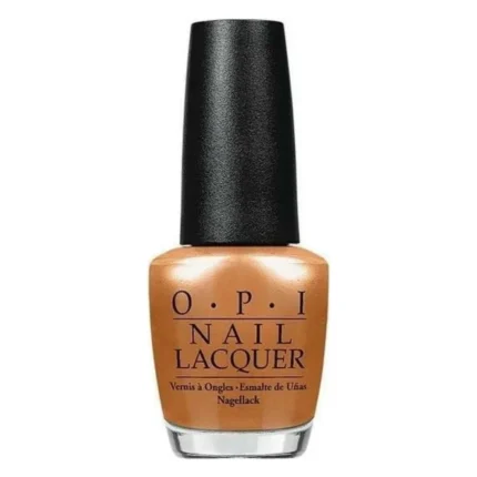 Flacon de lac de unghii OPI Nail Lacquer, bronz deschis metalizat, cu capac negru