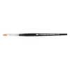 Pensulă cu mâner negru și vârf oval din fire chihlimbarii, cu inscripția UNIVERSAL OVAL GEL BRUSH