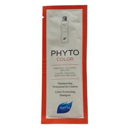 Plic alb cu chenar roșu, șampon Phyto Phytocolor protector de culoare
