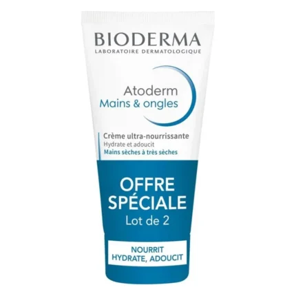 Tub alb Bioderma Atoderm Mains & ongles de 50 ml, cu mențiunea Offre Spéciale Lot de 2