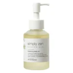 Flacon alb cu pompă de ulei de corp Simply Zen Sensorials Balancing, etichetă verde