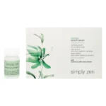 Cutie albă Simply Zen calming benefit serum și o fiolă de sticlă de 5 ml