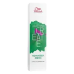 Cutie albă de vopsea Wella Color Fresh Create Neverseen Green, cu grafică verde și mov
