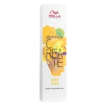 Cutie albă de vopsea Wella Color Fresh Create Uber Gold, cu grafică galben auriu