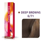 Cutie Wella Color Touch cu banda Deep Browns si mostra nuantei 6/71, blond inchis rece