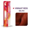 Cutie roșie Color Touch cu banda Vibrant Reds, codul 66/44 și mostră de păr roșu