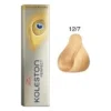 Cutie Koleston Perfect Special Blonde cu codul 12/7 și mostră de păr blond deschis cald